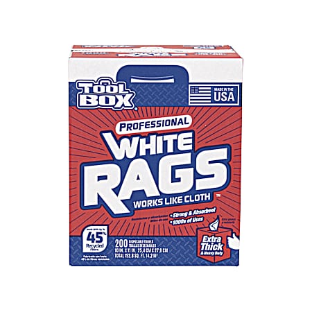 White Shop Rags Box