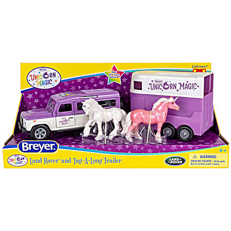 Unicorn Magic Land Rover and Tag-A-Long Trailer