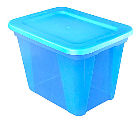 10 Gal Square Tote - Tinted Blue