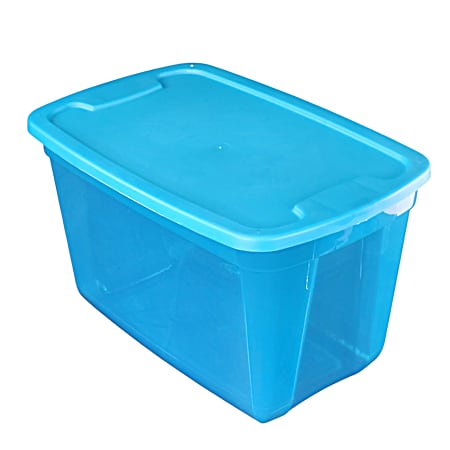 20 Gal Square Tote - Tinted Blue