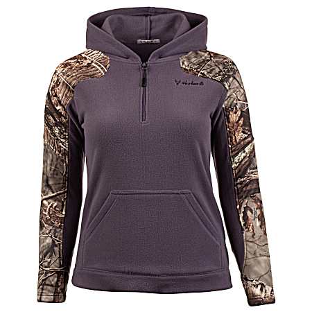 Women's 1/4 Zip Fleece Pullover Hoodie