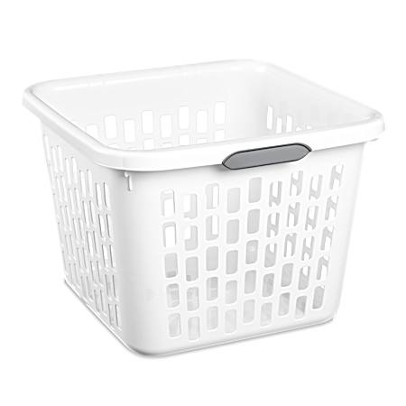 1.5 Bushel White Laundry Basket