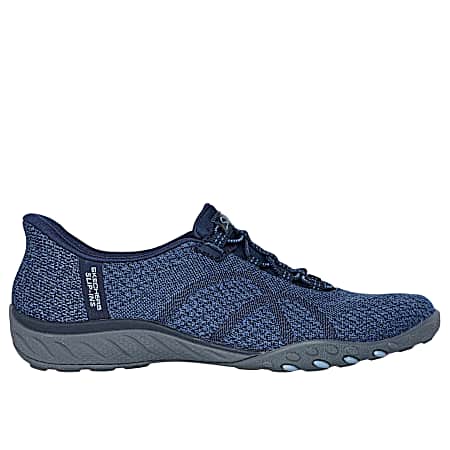 Modern Comfort Women's Navy Breathe Easy Knitty Waves Slip-In's