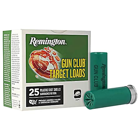 20 Gauge Gun Club Target Load 2-3/4'' 8 Shot Shotshells - 25 Rounds