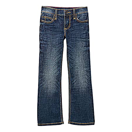 Girls' Medium Blue Retro Bootcut Jeans