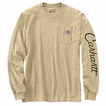 Men's Beach Heather Heavyweight Duck Graphic Long Sleeve Shirt