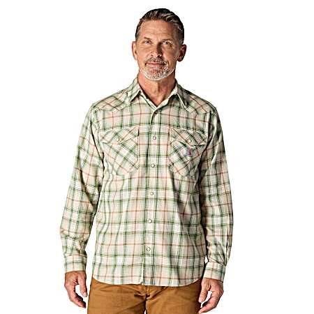 Men's Montana Rugged Flex Lightweight Snap Front Long Sleeve Shirt