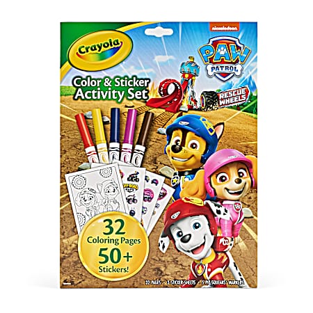 Paw Patrol Color and Sticker Activity Set with Markers