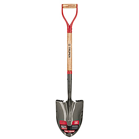 Tru Built 17 Gauge Round Point Shovel Turned Steps
