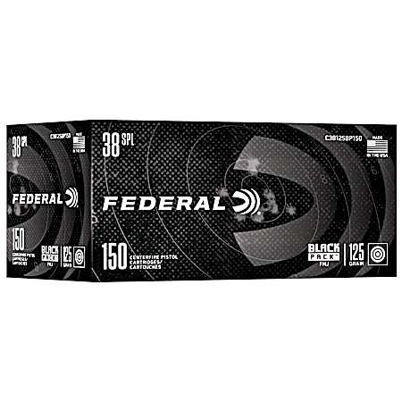 Black Pack Handgun, 38 Special, 125 Grain, Full Metal Jacket, 865 fps - 150 rds