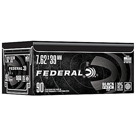 Black Pack Rifle, 7.62x39mm, 124 Grain, Full Metal Jacket, 2350 fps - 90 rds