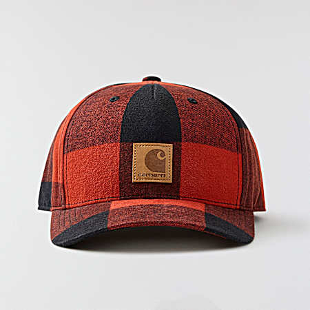 Men's Spice Red Flannel Cap