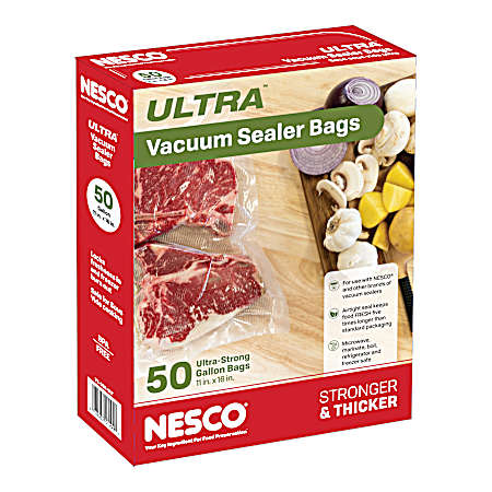 11 in x 16 in ULTRA Gallon Sized Vacuum Sealer Bags - 50 Ct
