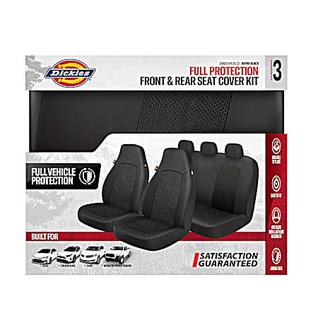 Rayne 3 pc Black Seat Cover