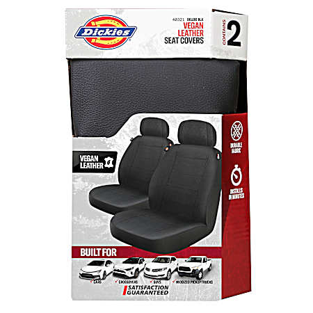 Deluxe 2 pc Black Seat Cover