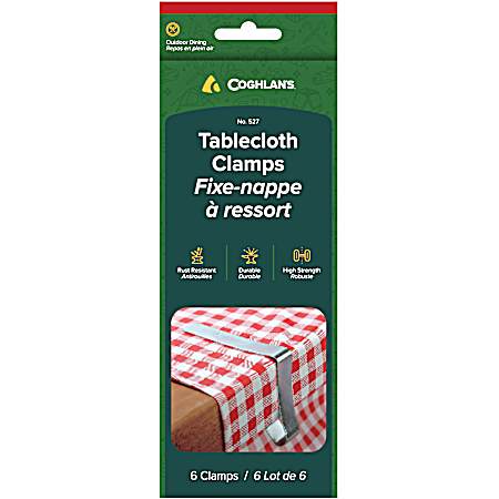 Steel Tablecloth Clamps - 6 Pk