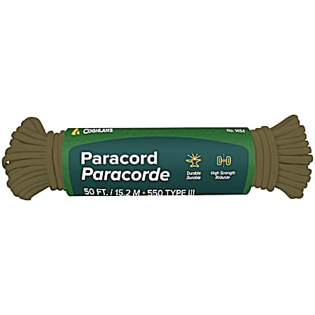 50 ft Olive Drab Paracord