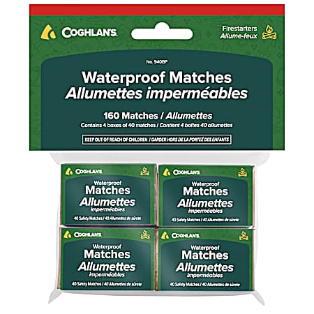 Waterproof Matches - 4 Pack