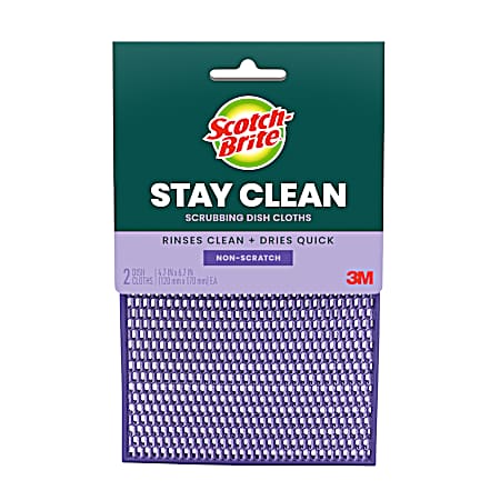 2 pk Stay Clean Scrub Dish Cloth