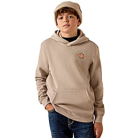 Boys' Beige Tapiz Zapoteco Hoodie
