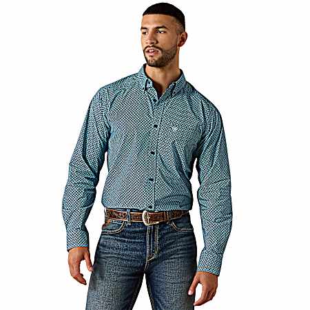 Men's Poseidon Geo Jordi Button Front Long Sleeve Shirt