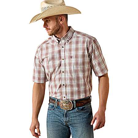 Men's Maroon Banner Pro Pascal Short Sleeve Shirt