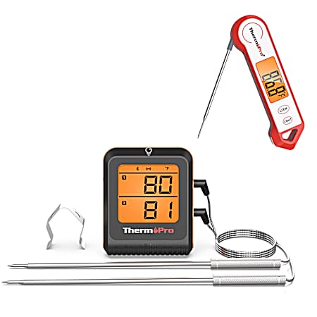 Dual Probe Bluetooth Thermometer and Instant Read Thermometer Bundle