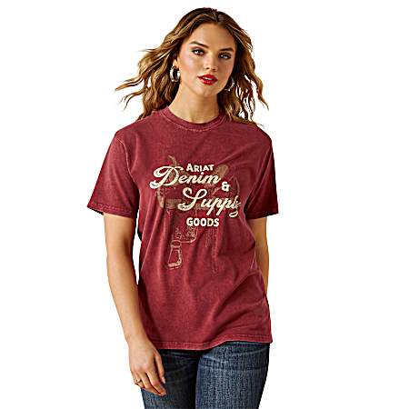 Women's Cabernet Denim Supply Short Sleeve Shirt