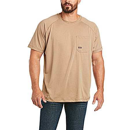 Men's Khaki Heat Fighter Short Sleeve Shirt
