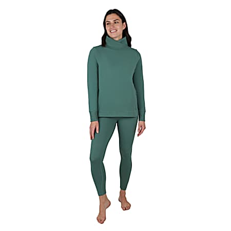 Women's Dark Forest Cloud Plush Weekend Chic Crossover Sweatshirt