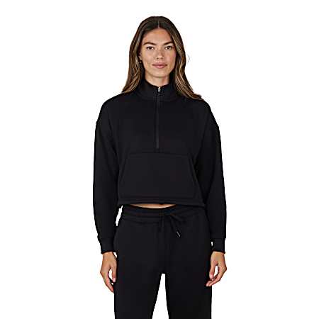 Women's 1/2 Zip Scuba Fleece Sweatshirt