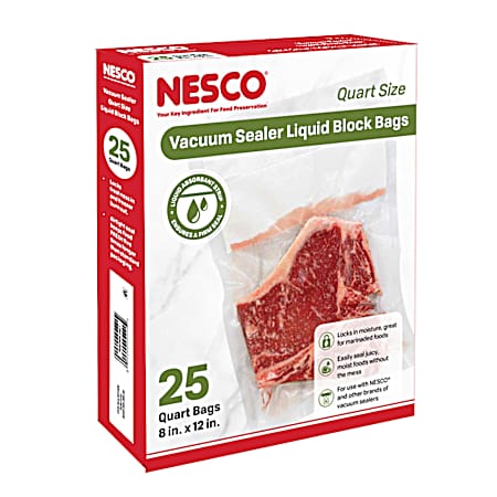 Quart Vacuum Sealer Bags - 25 Ct