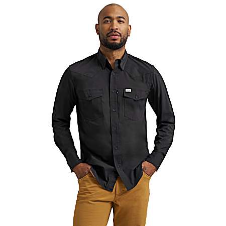Men's Technical Button Front Long Sleeve Shirt