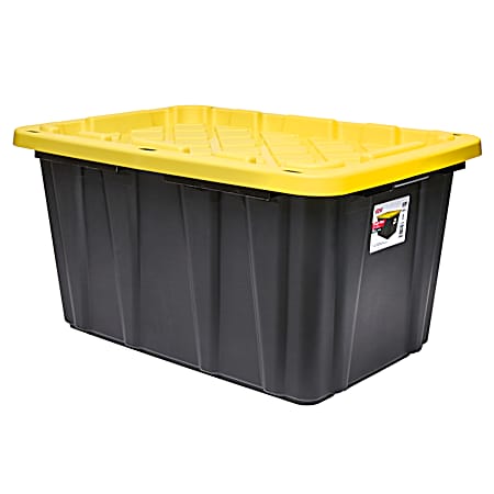 27 Gal Black/Yellow Heavy Duty Tough Tote