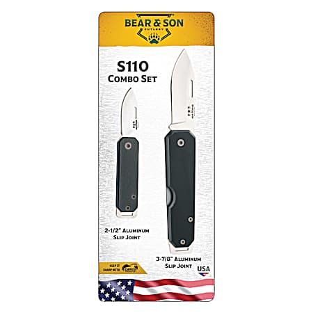 Aluminum Slipjoint Combo Set - Black