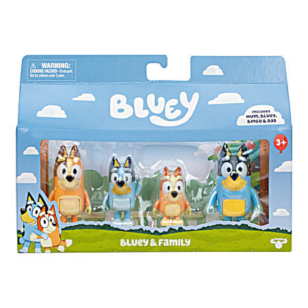 Bluey with the Bluey Figure 4 Pk - Assorted