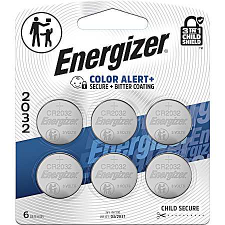 6 pk. 2032 Batteries 3V Lithium Coin Batteries