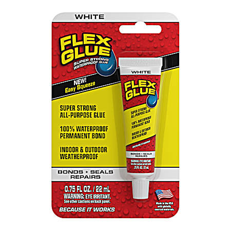 White Mini Rubberized Waterproof Glue 0.75 oz.