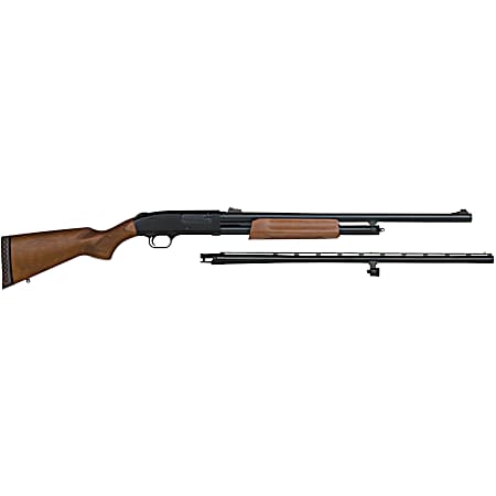 500 12Ga Pump-Action Wood Stock Shotgun Combo