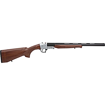Traditional 12Ga Single Shot Wood & Forend Silver Receiver Shotgun