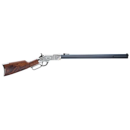 Henry H011SD Original Silver Deluxe Full Size 44-40 Win 13+1 24.50 Blued Octagon Barrel, Engraved Nickel-Plated Steel Receiver, American Walnut Wood Stock Right Hand