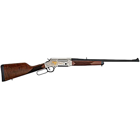 Henry H014WL223 Long Ranger Wildlife Full Size 223 Rem/5.56x45mm NATO 5+1 20 Blued Steel Barrel, Engraved Nickel-Plated w/24K Gold Inlay Steel Receiver, American Walnut Stock Right Hand