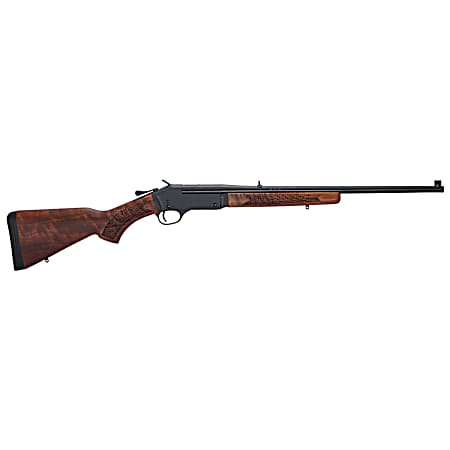 Henry H015Y243 Single Shot  Youth 243 Win 1rd 22 Blued Steel Barrel, Blued Steel Receiver, American Walnut Stock, Right Hand