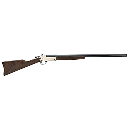 Henry H015B12 Single Shot  12 Gauge with 28 Blued Barrel, 3.5 Chamber, 1rd Capacity, Polished Brass Metal Finish & American Walnut Stock Right Hand (Full Size)