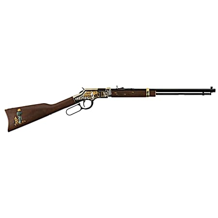 Henry H004GBA Golden Boy God Bless America Edition 22 Short Caliber with 16 LR/21 Short Capacity, 20 Octagon Barrel, Nickel-Plated Metal Finish & American Walnut Stock Right Hand