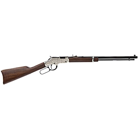 Henry H004SE Silver Eagle  Full Size 22 Short/ 22 Long/ 22 LR (16 LR/21 Short) 20 Blued Barrel, Nickel-Plated Metal Finish, American Walnut Stock Right Hand
