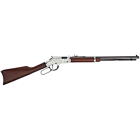 Henry H004SEV Silver Eagle  Full Size 17 HMR 11+1 20 Blued Octagon Barrel, Nickel-Plated Steel Receiver, American Walnut Stock Right Hand