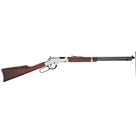 Henry H004SV Golden Boy Silver 17 HMR Caliber with 11+1 Capacity, 20 Blued Barrel, Nickel-Plated Metal Finish & American Walnut Stock Right Hand (Full Size)