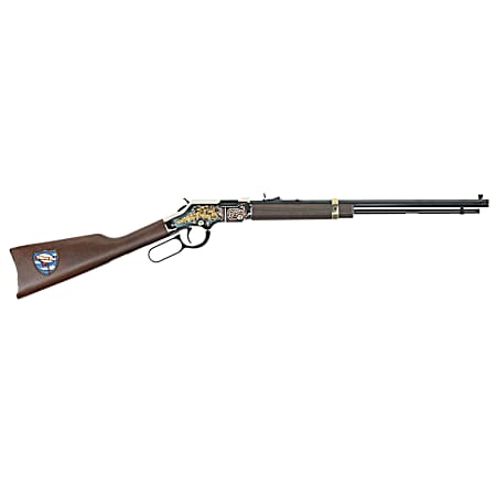 Henry H004TT Golden Boy Trucker's Tribute 22 Short, 22 Long or 22 LR Caliber with 16 LR/21 Short Capacity, 20 Blued Barrel, Nickel-Plated Metal Finish & American Walnut Stock Right Hand (Full Size)