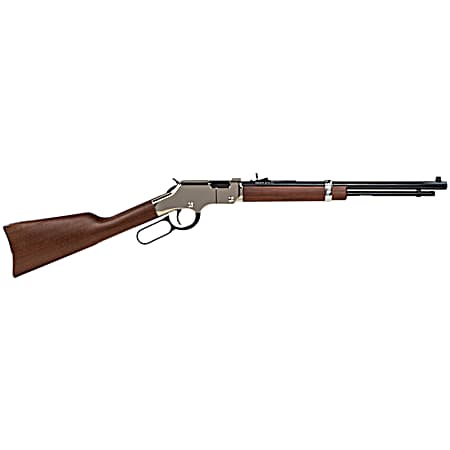 Henry H004SY Golden Boy Silver Youth 22 Long/22 LR/22 Short 16 LR/21 Short, 17 Blued Octagon Barrel, Nickel-Plated Steel Receiver, American Walnut